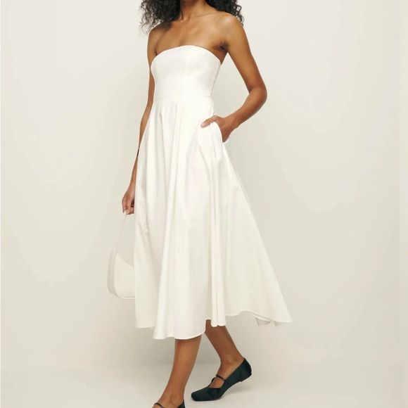 Reformation Dresses & Skirts - Reformation Astoria Dress White Strapless Dress Size 4